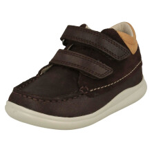 (UK 4.5 Infant, Brown) Boys First Shoes By Clarks Ankle Boots Cloud Tuktu - G Fit