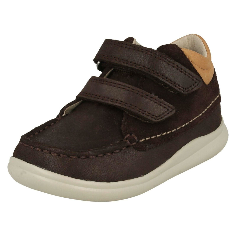 Clarks (Uk 4.5 Infant, Brown) Boys First Shoes By Ankle Boots Cloud Tuktu - G Fit