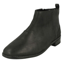 (UK 6.5 Child, Black) Girls Clarks Ankle Boots Drew Moon - G Fit