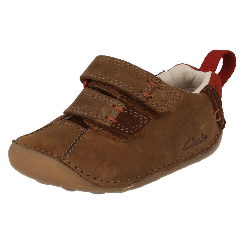 (UK 2.5 Infant, Tan (Brown)) Boys Clarks First Shoes Cruiser Time - F Fit