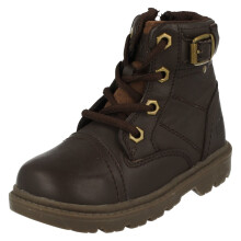 Boys Caterpillar Casual Lace Up Boots Towson - Espresso Leather - UK Size 9 - EU Size 27 - US Size 9.5
