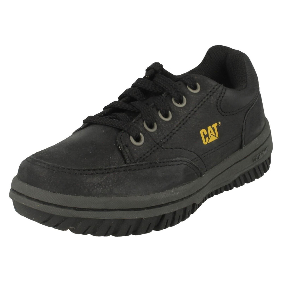 (UK 11.5 Child, Black) Boys Caterpillar Casual Trainers Decade - W Fit