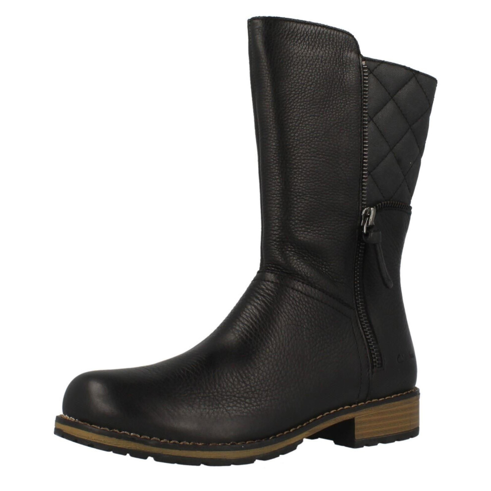 Clarks (Uk 10.5 Child, ) Girls Mid Calf Boots Kelpie Heidi - F Fit Black