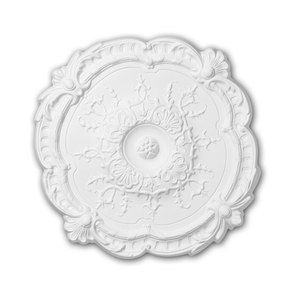 Profhome 156027 Ceiling Rose Medallion Rosette Ceiling Decoration Ã 38.3 Cm 4250691775084