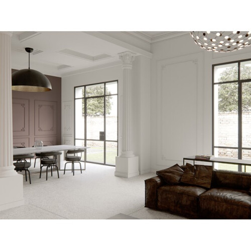 Profhome 153108 Skirting Base Moulding Baseboard Decorative Moulding 2 m 2