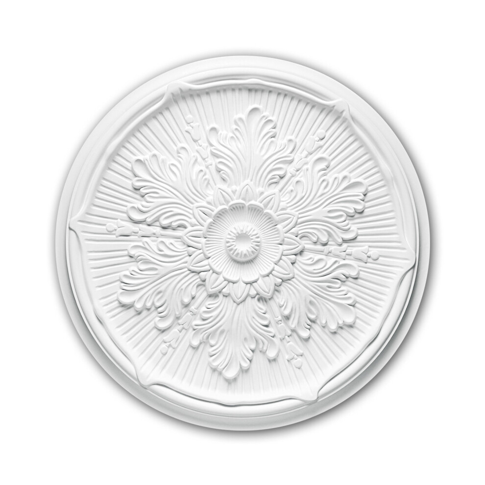 Profhome 156022 Ceiling Rose Medallion Rosette Ceiling Decoration Ã 52.5 Cm 4250691775039