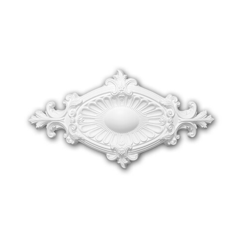 Profhome 156043 Ceiling Rose Medallion Rosette Ceiling Decoration 58.5 x 31.5 cm