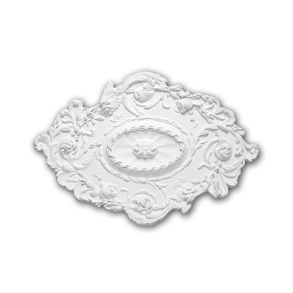 Profhome 156029 Ceiling Rose Medallion Rosette Ceiling Decoration 76.7 x 53.2 cm