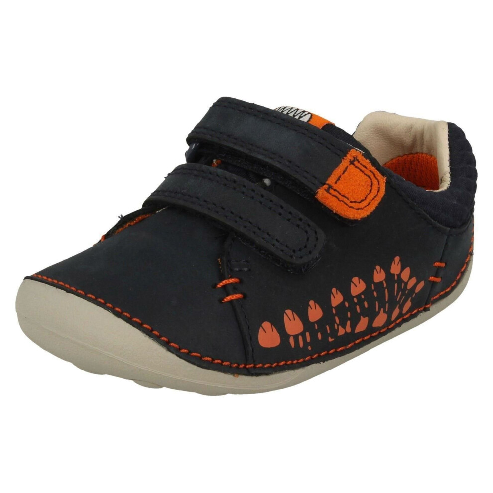 (UK 2 Infant, Navy (Blue)) Boys Clarks Casual Pre-Walkers Tiny Trail - H Fit