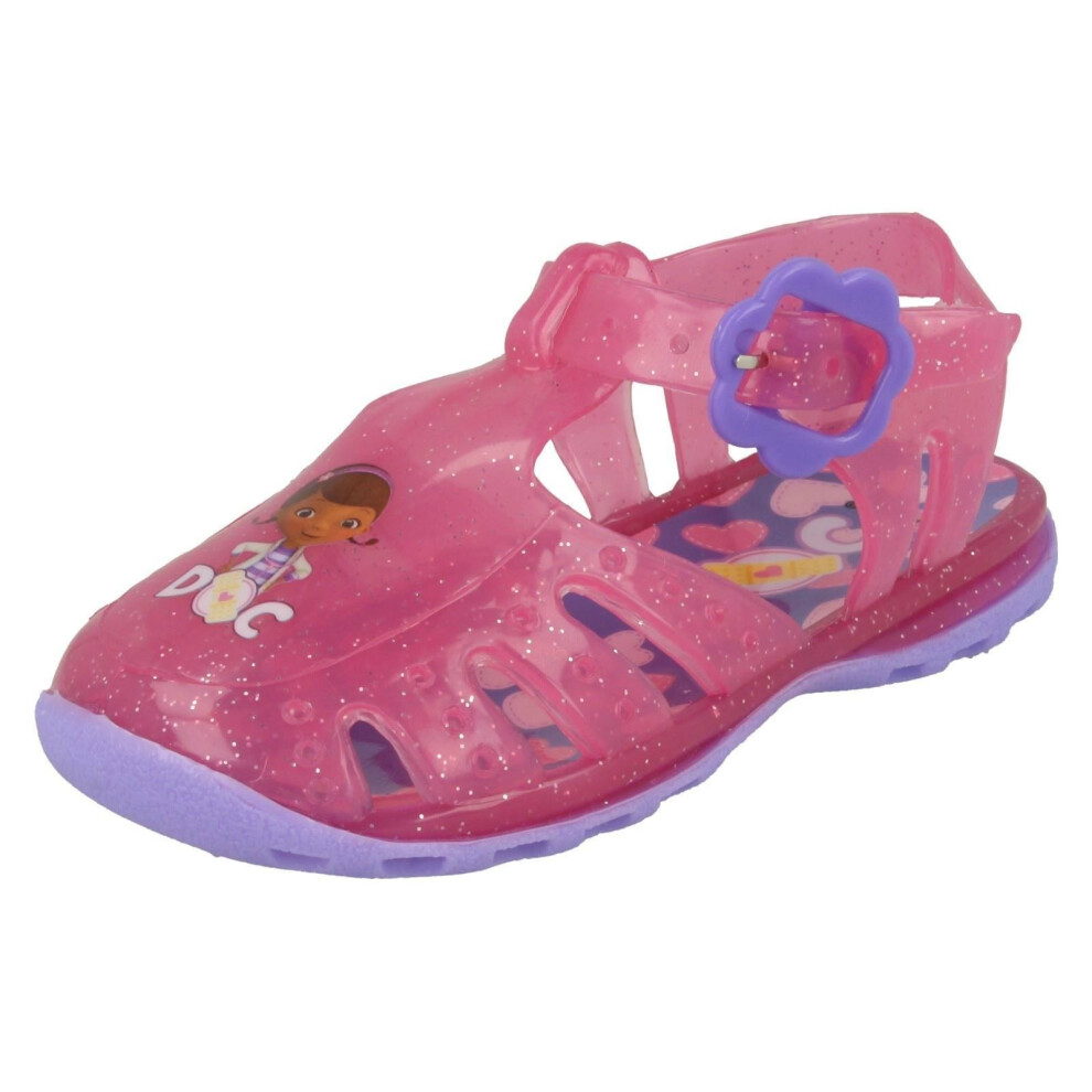 (UK 4 Infant, Pink) Girls Disney Doc McStuffins Jelly Sandal Woodcroft