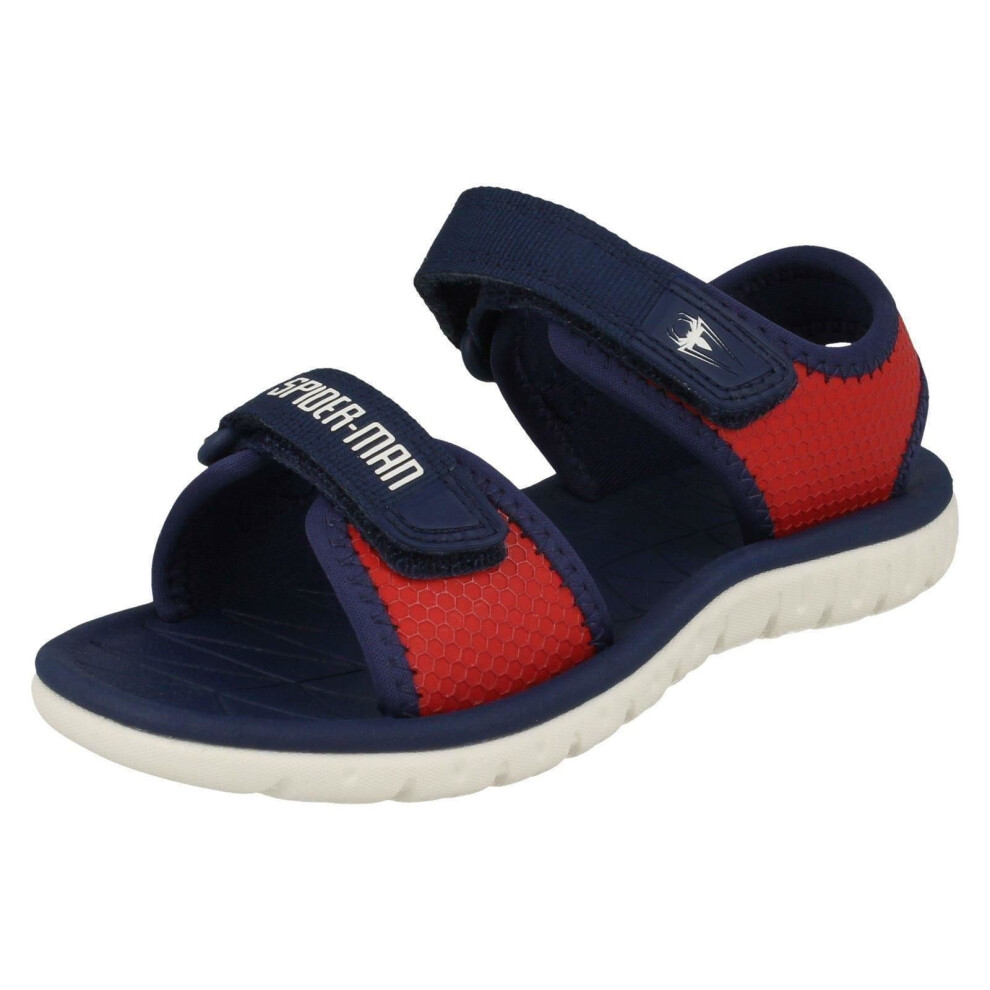 (UK 5.5 Infant, Red) Boys Clarks Marvel Detailed Sandals Surfing Web - G Fit