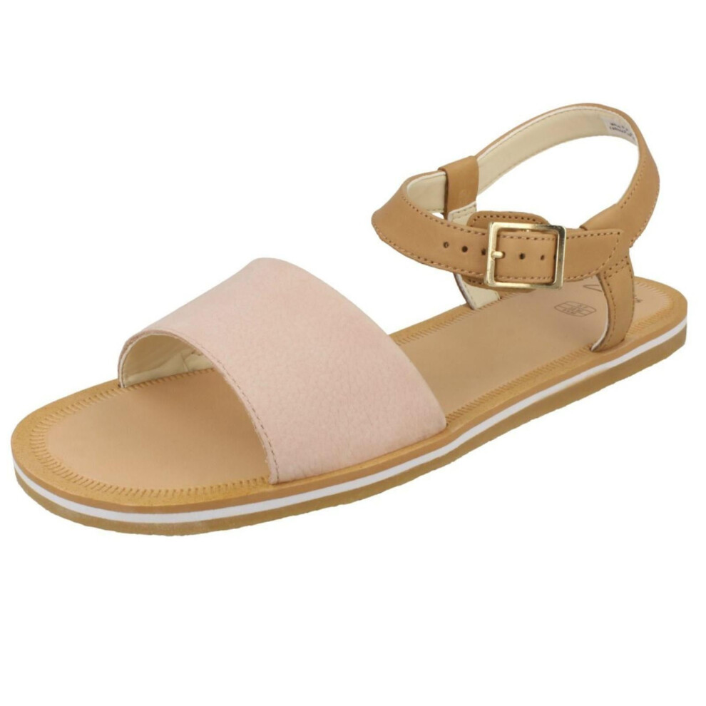 (UK 4 Child, Pink) Girls Clarks Stylish Summer Sandals Skylark Pure Y - F Fit