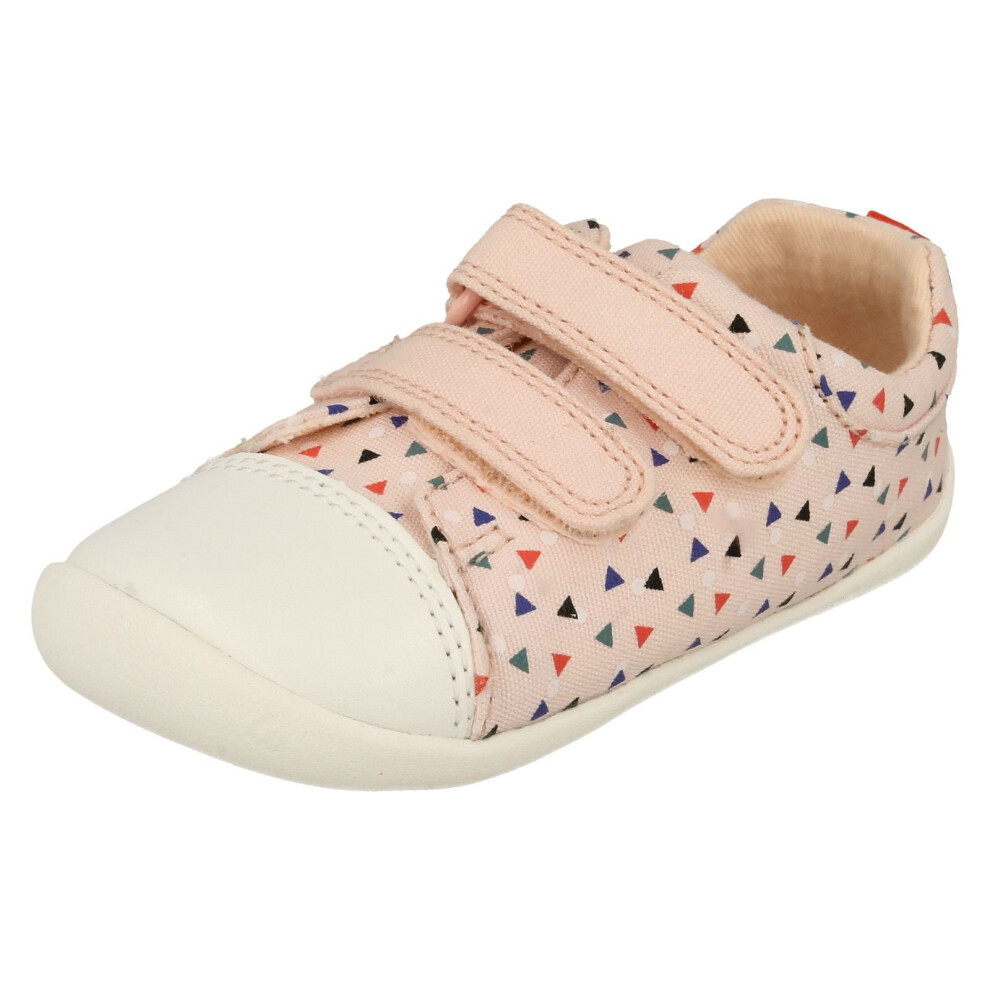 (UK 3 Infant, Pink) Childrens Boys Girls Clarks Pre-Walking Shoes Roamer Craft - F Fit