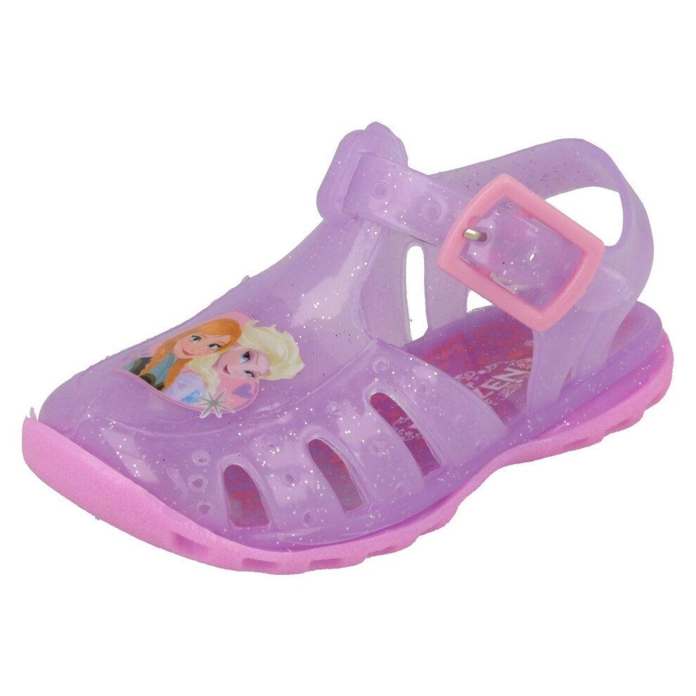 (UK 4, Purple) Girls Disney Frozen Ellesmere Jelly Sandal