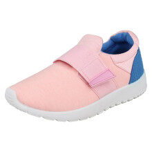 (UK 1 Child, Pink/Blue) Girls Reflex Elastic Band Slip On Trainers X3015