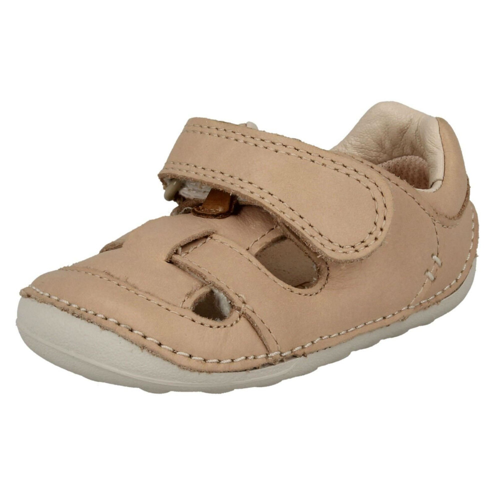 (UK 2 Infant, Blush (Pink)) Girls Clarks Casual Shoes Tiny Meadow - G Fit