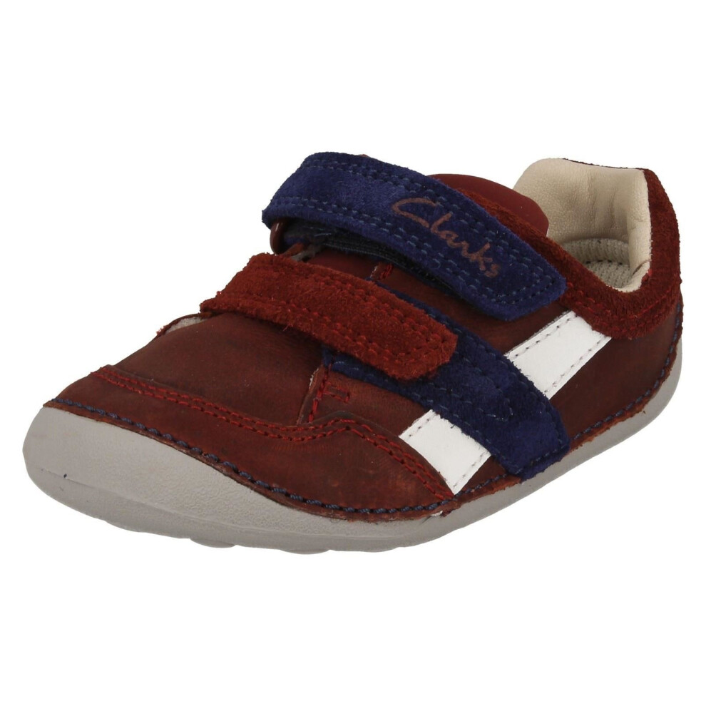 (UK 2.5 Infant, Brown) Boys Clarks Casual Cruisers Tiny Zakk - F Fit