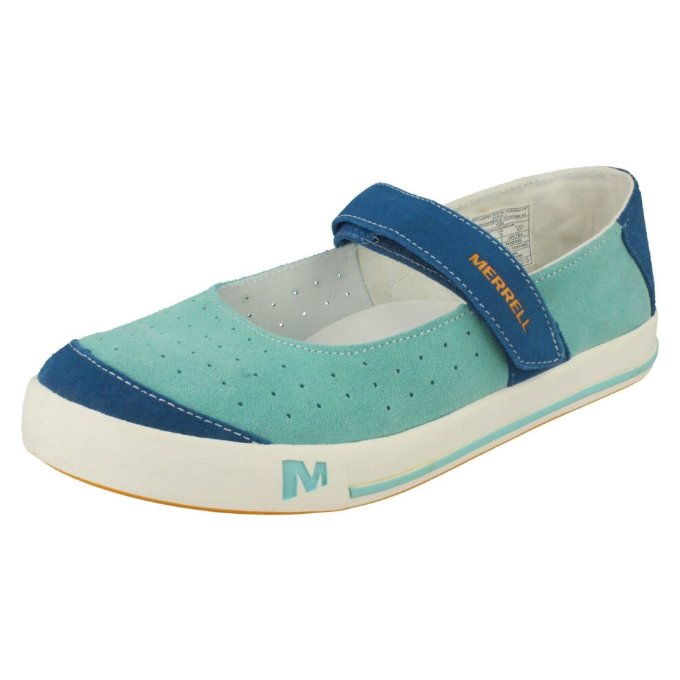 (UK 3 Child, Sea Port (Blue)) Girls Merrell Casual Shoes Skyjumper Twist