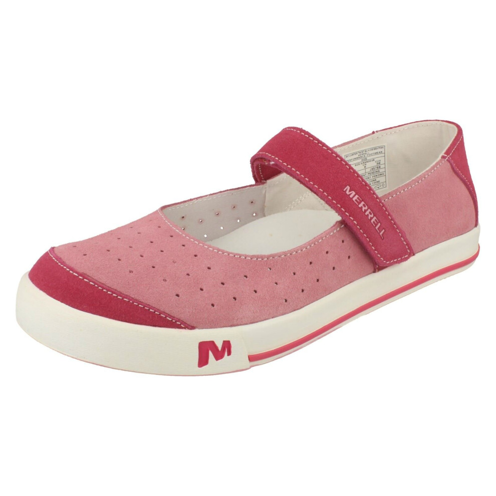 (UK 5 Child, Sea Pink (Pink)) Girls Merrell Casual Shoes Skyjumper Twist