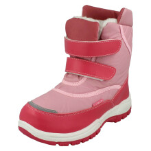 (UK 3 Child, Pink) Girls Reflex Double Strap Snow Boots