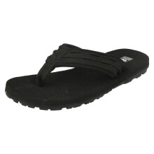 (UK 11 Child, Black) Boys Down To Earth Toe Post Flip Flops