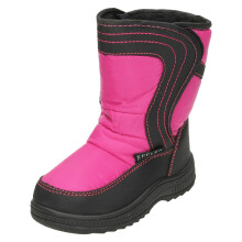 (UK 5 Infant, Fuchsia/Black (Pink)) Girls Reflex Fleece Lined Snow Boots