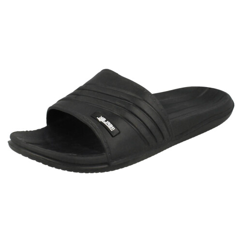 (UK 11, Black) Mens Reflex Mule Sandals