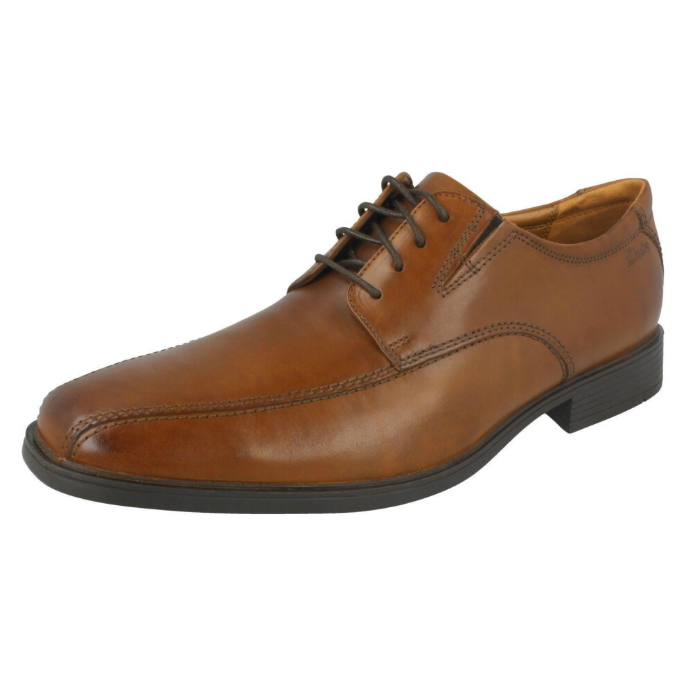 Clarks (Uk 9, Dark Tan (Brown)) Mens Formal Shoes Tilden Walk - G Fit Brown