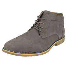 (UK 7, Grey) Mens Malvern Lace Up Ankle Boots