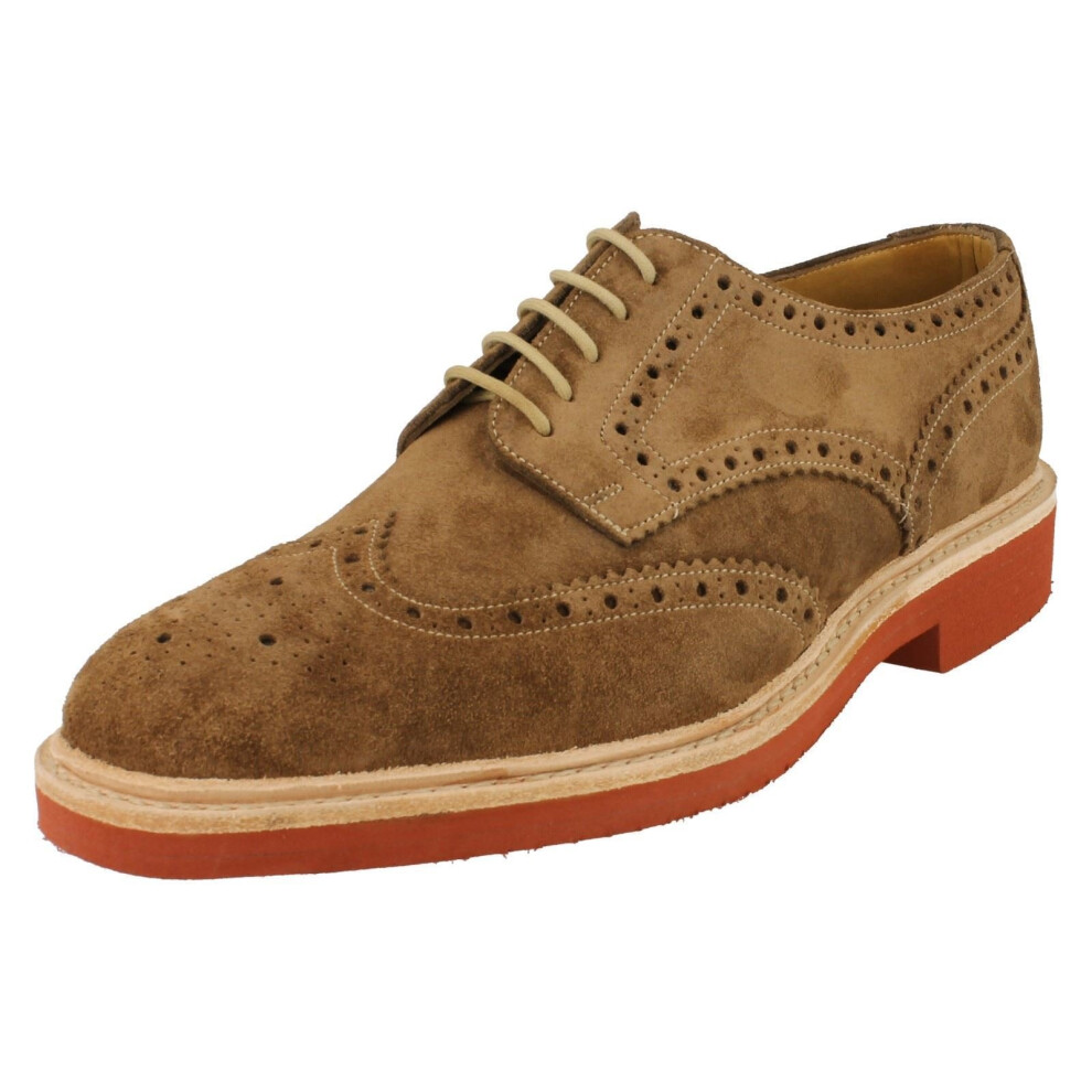 (UK 6, Brown) Mens Loake Casual Shoes Logan - F Fit