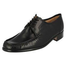 (UK 13, Black) Mens Grenson Lace Up Moccasin Shoes Crewe - G Fit