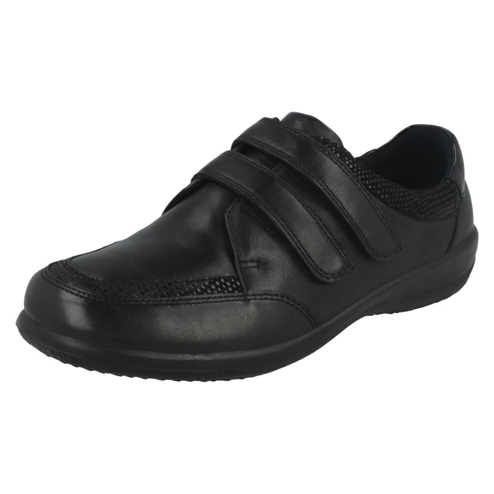 (UK 4, Black) Ladies Padders Casual Shoes Caitlin - 2E/3E Fit