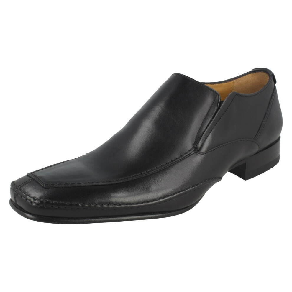 (UK 7, Black) Mens Loake Formal Slip On Shoes Matthews - F Fit