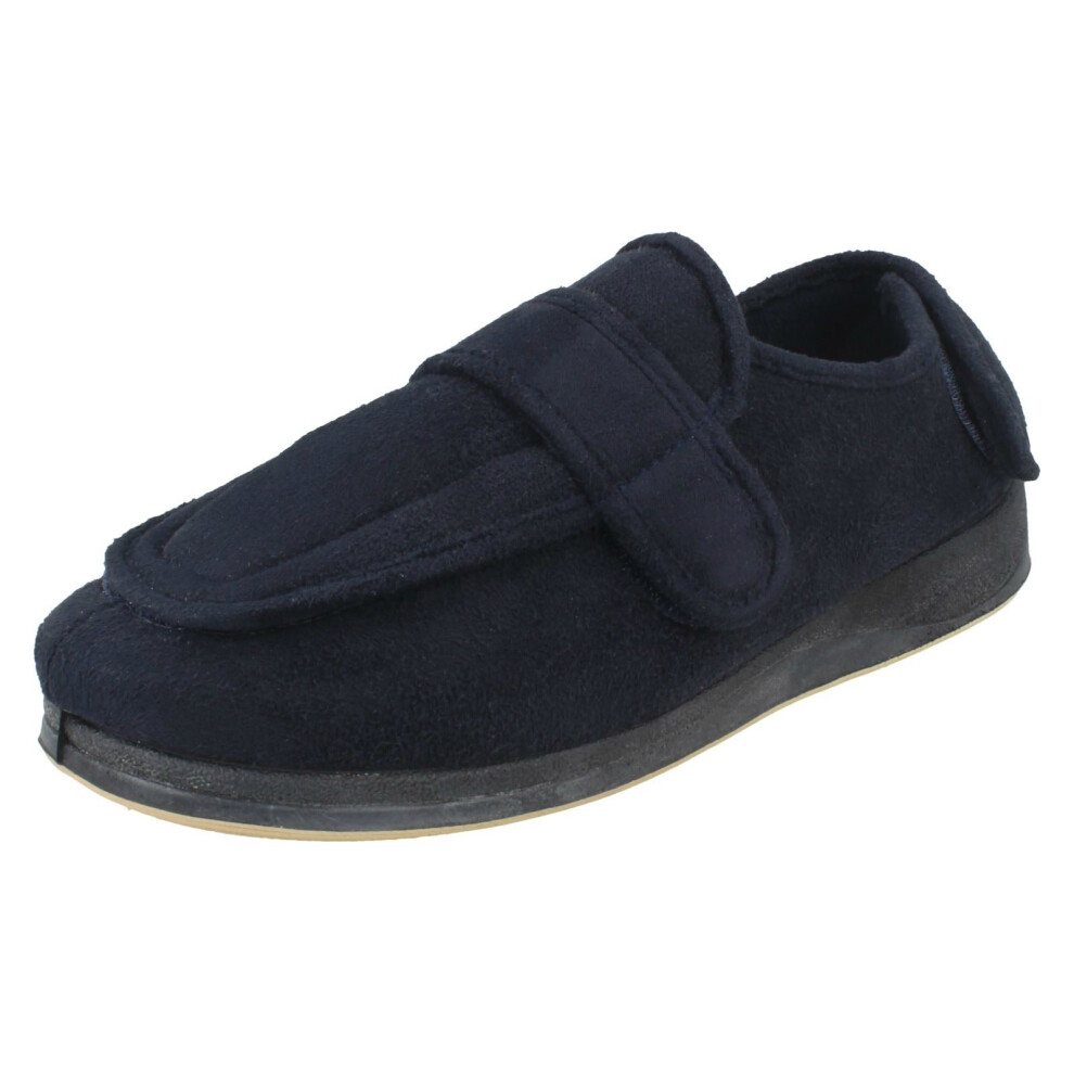 (UK 4, Navy (Blue)) Unisex Padders Casual Slippers Enfold - EE Fit