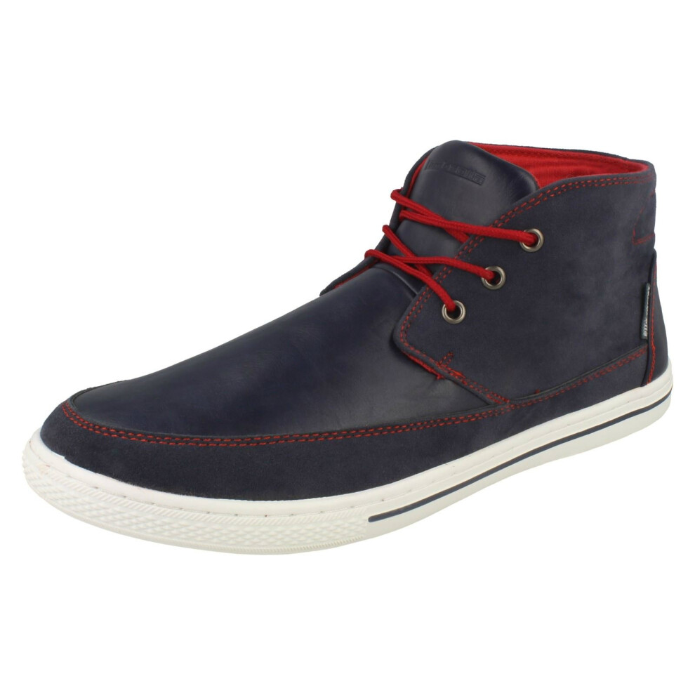 (UK 7, Navy (Blue)) Mens Lambretta Casual Ankle Boots Chief