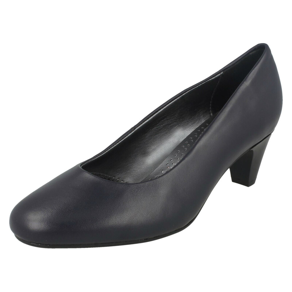 (UK 5, Navy (Blue)) Ladies Padders Court Shoe Jane - 2E Fit