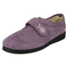 (UK 4, Lavender (Purple)) Ladies Padders Memory Foam Wide Fitting Slippers Camilla - EE Fit
