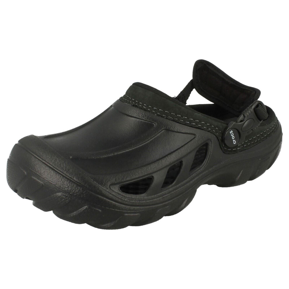 (UK 3, Black) Mens Crocs Slip On Clogs Crostrail Men