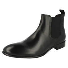 (UK 11, Black) Mens Morena Gabbrielli Smart Chelsea Boots FA-D1696