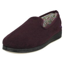 (UK 4, Purple) Ladies Padders Wide Fit Slippers Repose 18 - 2E Fit