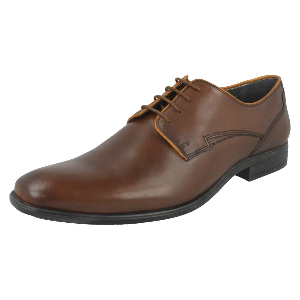 (UK 8, Brown) Mens Hush Puppies Smart Formal Shoes Kane Maddow