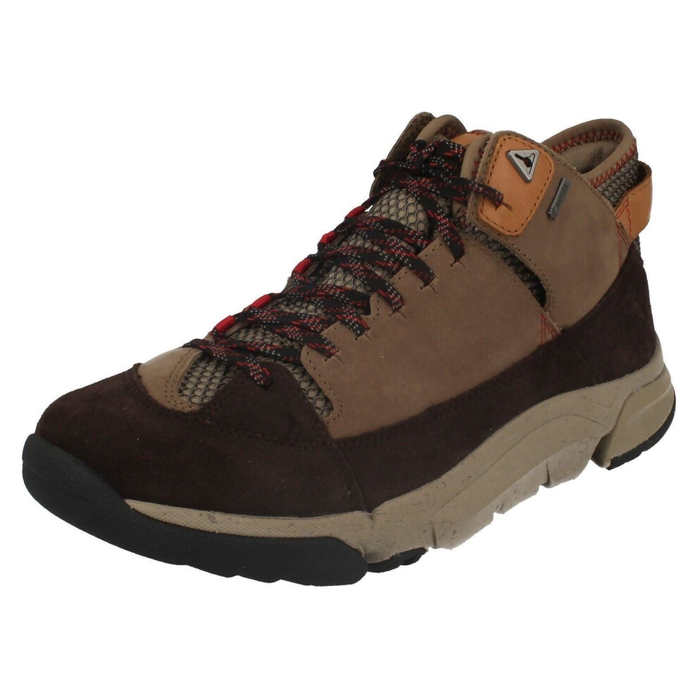 (UK 8.5, Dark Brown (Brown)) Mens Clarks Outdoor Gore-Tex Boots Tri Outflex GTX - G Fit