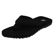 (UK 9, Black) Mens Down To Earth Toe Post Flip Flops