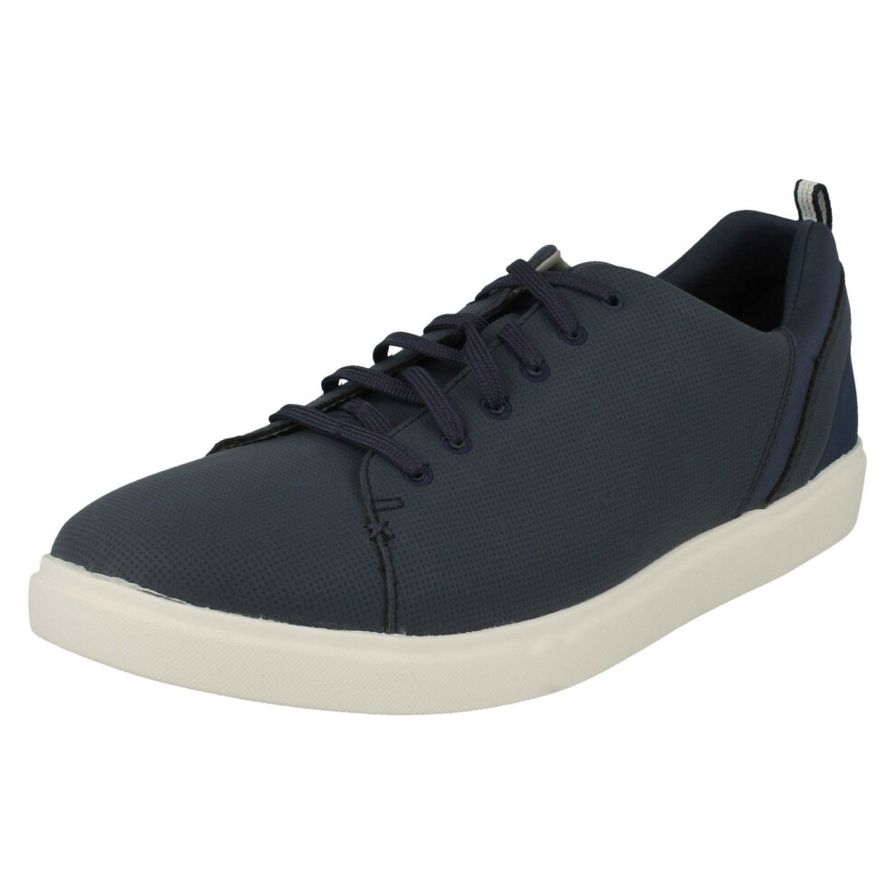 (UK 7, Navy (Blue)) Mens Clarks Casual Trainers Step Verve Lo - G Fit