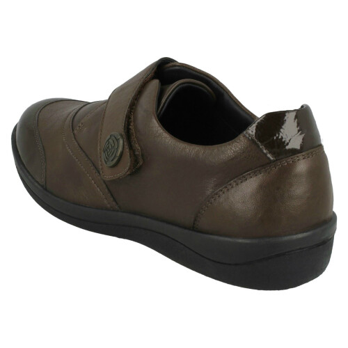 Padders (UK 4.5, Brown) Ladies Padders Flat Shoes Gaby - E Fit 1