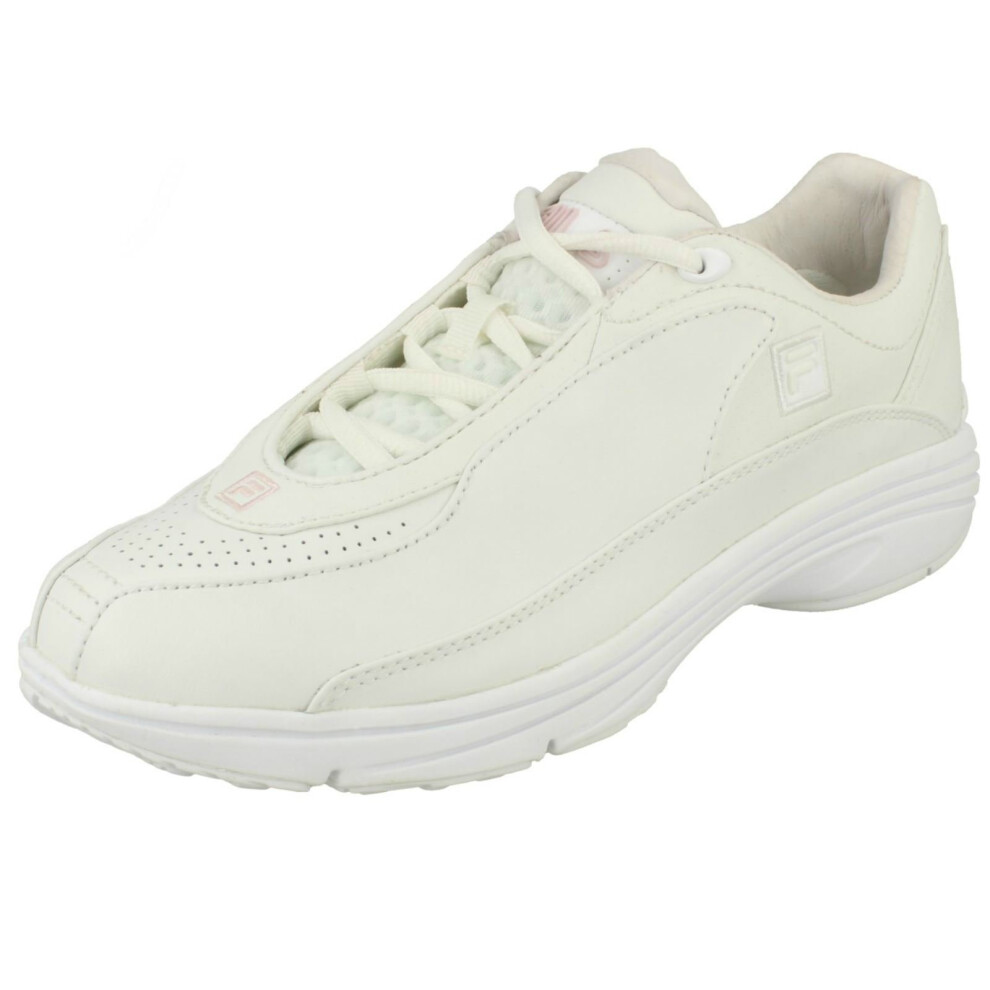 (UK 8.5, White) Ladies Fila Trainers In Forma Low