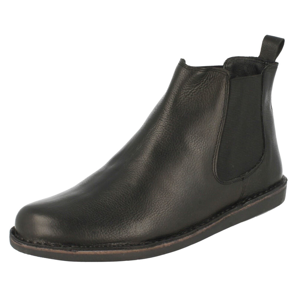 (UK 6, Black) Mens Padders Pull On Chelsea Boots Jez - G Fit