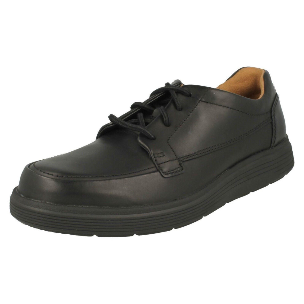 (UK 10, Black) Mens Clarks Lace Up Formal Shoes Un Abode Ease - H Fit