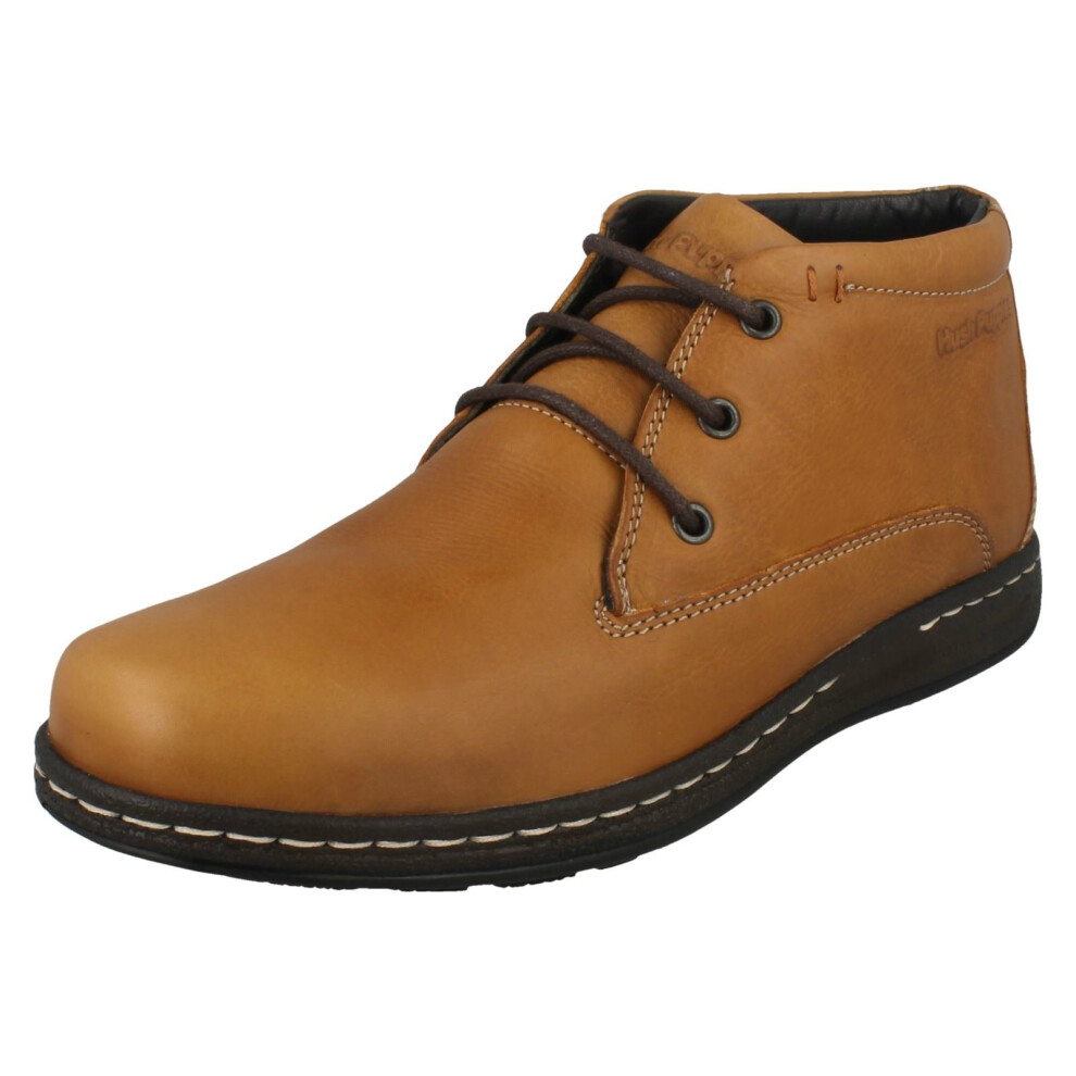 (UK 6, Tan (Beige)) Mens Hush Puppies Lace Up Ankle Boots Vice Victory