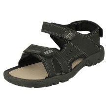 (UK 8, Black) Mens Moza-X Adjustable Strapped Sandals B217040